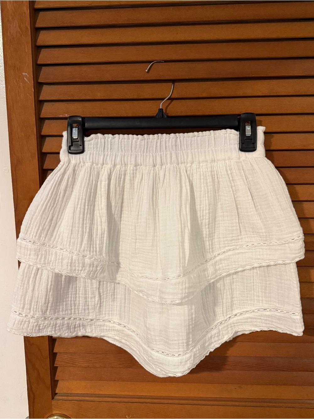 Little Moon White Tiered Gauze Skirt
